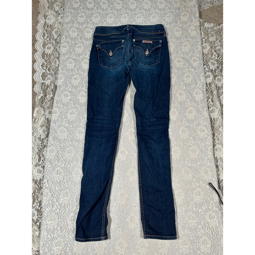 Hudson Collin Flap Skinny Jeans Dark Wash Low Rise 25 Y2K Grunge Chic Streetwear - Picture 6 of 9